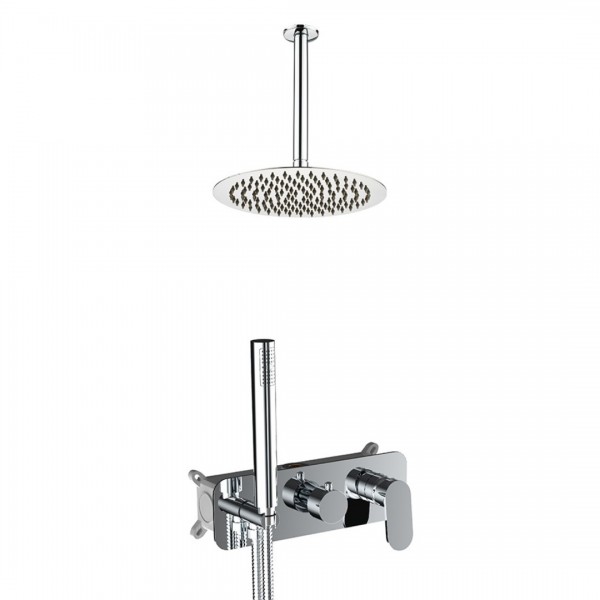 Aquagrif Beta zestaw prysznicowy podtynkowy deszczownica 25 cm chrom 19BETER24002