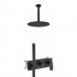 Aquagrif Beta zestaw prysznicowy podtynkowy deszczownica 25 cm czarny mat 19BETER24005