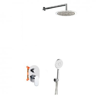 Aquagrif Beta zestaw prysznicowy podtynkowy deszczownica 25 cm chrom 19BETER21102