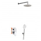 Aquagrif Beta zestaw prysznicowy podtynkowy deszczownica 25 cm chrom 19BETER21102