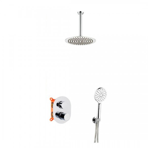 Aquagrif Beta zestaw prysznicowy podtynkowy deszczownica 25 cm chrom 19BETER21702