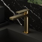 Aquagrif Alpha bateria umywalkowa stojąca złoty szczotkowany 01ALP100OC