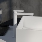 Aquagrif Alpha bateria umywalkowa wysoka stojąca biały mat 01ALP120BL