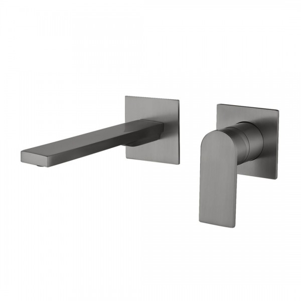 Aquagrif Alpha bateria umywalkowa podtynkowa wylewka 20,3 cm gun metal 01ALC170GM
