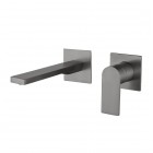 Aquagrif Alpha bateria umywalkowa podtynkowa wylewka 20,3 cm gun metal 01ALC170GM