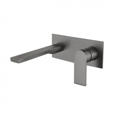 Aquagrif Alpha bateria umywalkowa podtynkowa wylewka 20,3 cm gun metal 01ALC170GM