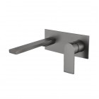 Aquagrif Alpha bateria umywalkowa podtynkowa wylewka 20,3 cm gun metal 01ALC170GM