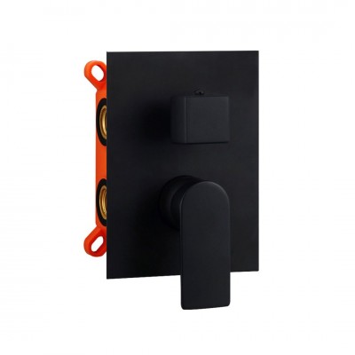 Aquagrif Alpha bateria wannowo-prysznicowa podtynkowa czarny mat 01ALP351NG