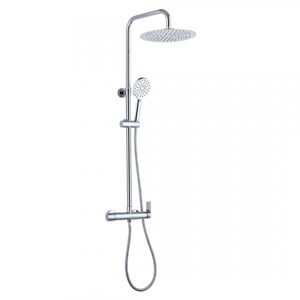 Aquagrif Alpha zestaw natryskowy ścienny deszczownica 25 cm chrom 21NIR25ALA02