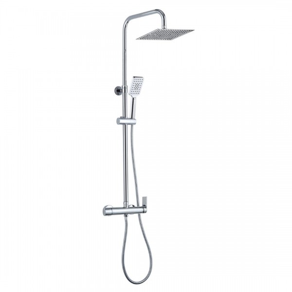Aquagrif Alpha zestaw natryskowy ścienny deszczownica 25 cm chrom 21NIC25ALA02