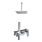 Aquagrif Alpha zestaw prysznicowy podtynkowy deszczownica 25 cm chrom 19ALPEC23702