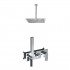 Aquagrif Alpha zestaw prysznicowy podtynkowy deszczownica 25 cm chrom 19ALPEC23702