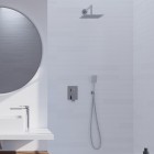 Aquagrif Alpha zestaw prysznicowy podtynkowy deszczownica 25 cm chrom 19ALPEC21602