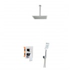 Aquagrif Alpha zestaw prysznicowy podtynkowy deszczownica 25 cm chrom 19ALPEC21802