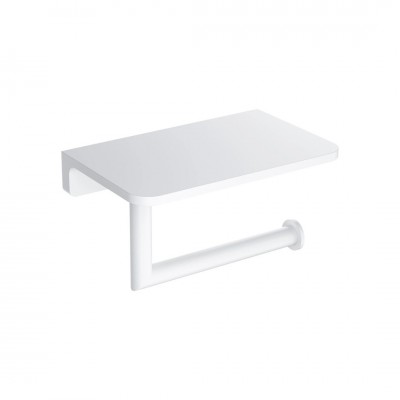 Omnires Modern Project uchwyt na papier toaletowy z półką biały mat MP60511WM