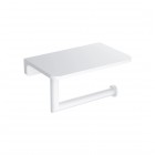 Omnires Modern Project uchwyt na papier toaletowy z półką biały mat MP60511WM