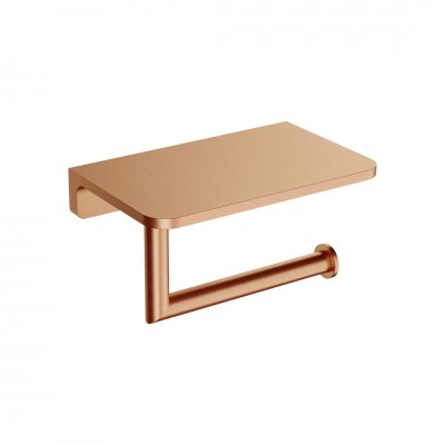 Omnires Modern Project uchwyt na papier toaletowy z półką miedź szczotkowana MP60511CPB