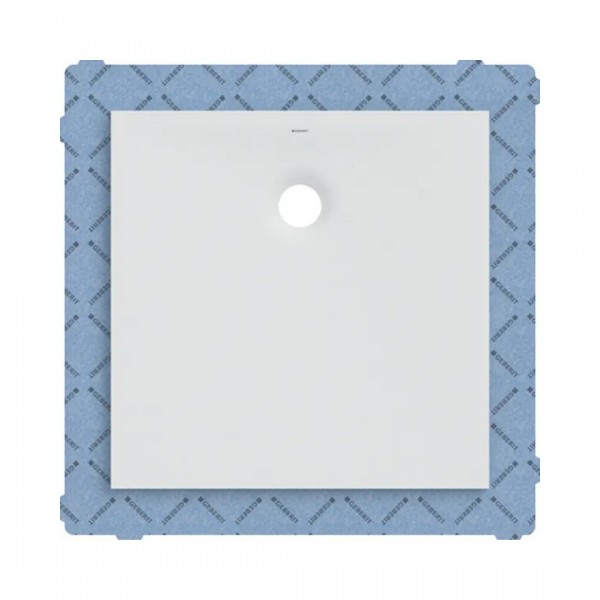 Geberit Olona brodzik kwadratowy 80x80 cm z włókniną uszczelniającą biały mat 550.900.00.1