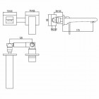 Kohlman Saxo bateria umywalkowa podtynkowa 2-otworowa wylewka 17 cm QW180S
