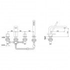 Kohlman Saxo bateria wannowa 4-otworowa QB240S