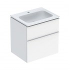 Geberit iCon Slim umywalka z szafką 60 cm wisząca biały połysk/biały mat 502.335.01.1