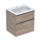 Geberit iCon Slim umywalka z szafką 60 cm wisząca orzech hickory/lava mat 502.335.JR.1