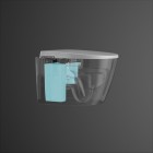 Roca Avant In-Tank miska WC wisząca z deską Rimless spłukiwanie wirowe ze zintegrowanym zbiornikiem biała Supraglaze A80336NS01