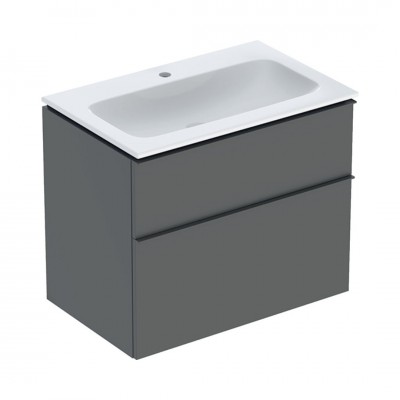Geberit iCon Slim umywalka z szafką 75 cm wisząca lava mat 502.336.JK.1
