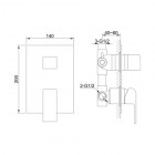 Kohlman Saxo bateria prysznicowa podtynkowa z przełącznikiem 3 wyjścia