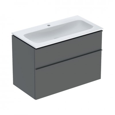 Geberit iCon Slim umywalka z szafką 90 cm wisząca lava mat 502.337.JK.1