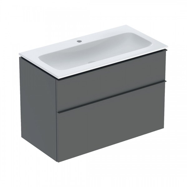 Geberit iCon Slim umywalka z szafką 90 cm wisząca KeraTect lava mat 502.333.JK.1
