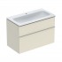 Geberit iCon Slim umywalka z szafką 90 cm wisząca szary piaskowy połysk/szary piaskowy mat 502.337.JL.1
