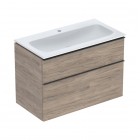 Geberit iCon Slim umywalka z szafką 90 cm wisząca orzech hickory/lava mat 502.337.JR.1