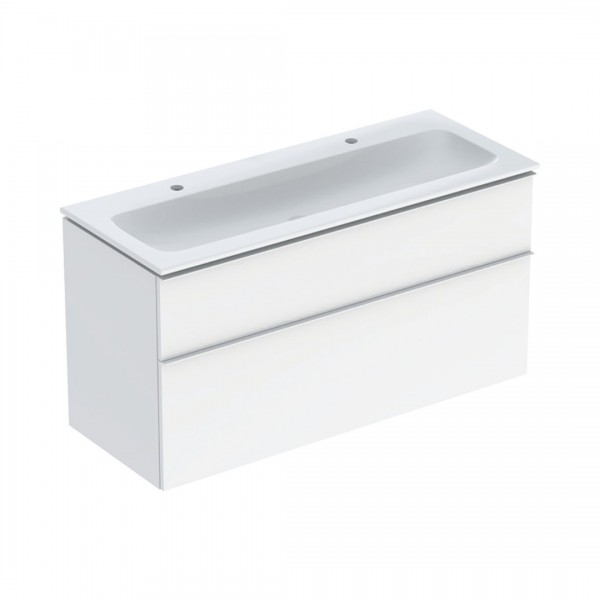 Geberit iCon Slim umywalka z szafką 120 cm wisząca biały połysk/chrom 502.338.01.2