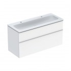 Geberit iCon Slim umywalka z szafką 120 cm wisząca biały połysk/chrom 502.338.01.2