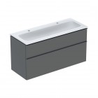 Geberit iCon Slim umywalka z szafką 120 cm wisząca KeraTect lava mat 502.334.JK.1
