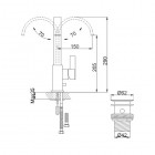 Kohlman Dexame bateria umywalkowa stojąca QB150D