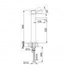 Kohlman Dexame bateria umywalkowa stojąca wysoka