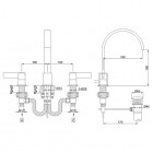 Kohlman Dexame bateria umywalkowa stojąca 3-otworowa