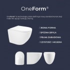 Oltens Hamnes OneForm miska WC wisząca z deską wolnoopadającą i stelaż podtynkowy biała 74372