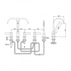 Kohlman Dexame bateria wannowa stojąca 5-otworowa