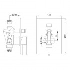 Kohlman Dexame bateria prysznicowa podtynkowa z przełącznikiem
