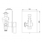 Kohlman Dexame bateria prysznicowa podtynkowa bez przełącznika