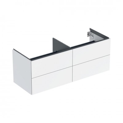 Geberit One szafka podumywalkowa 133,2 cm 4 szuflady wisząca biały połysk 505.266.00.1