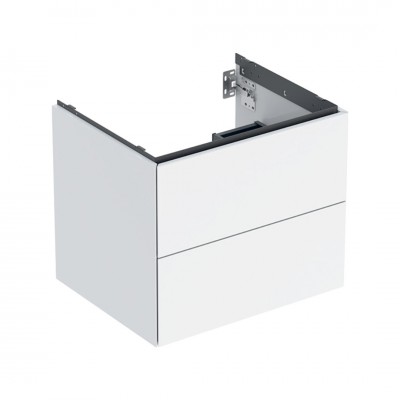 Geberit One szafka podumywalkowa 59,2 cm 2 szuflady wisząca biały połysk 505.261.00.1