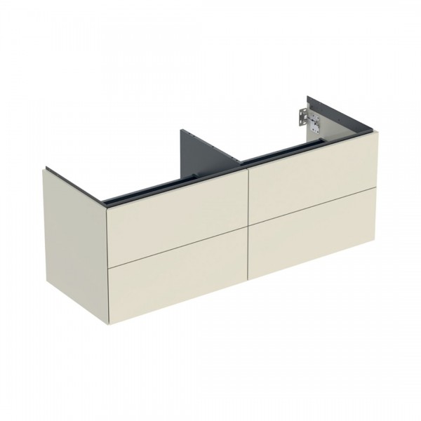 Geberit One szafka podumywalkowa 133,2 cm 4 szuflady wisząca piaskowy szary połysk 505.266.00.4