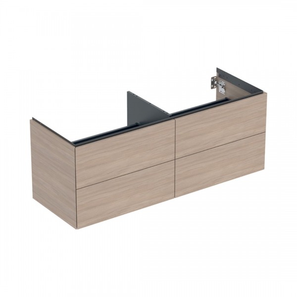 Geberit One szafka podumywalkowa 133,2 cm 4 szuflady wisząca dąb 505.266.00.5