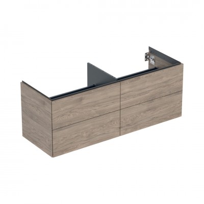 Geberit One szafka podumywalkowa 133,2 cm 4 szuflady wisząca orzech hickory 505.266.00.6
