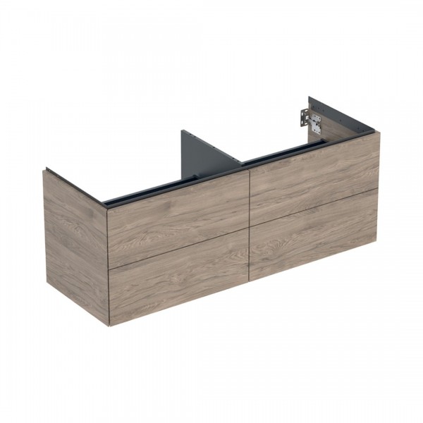 Geberit One szafka podumywalkowa 133,2 cm 4 szuflady wisząca orzech hickory 505.266.00.6