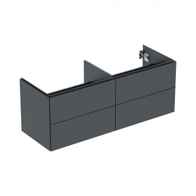 Geberit One szafka podumywalkowa 133,2 cm 4 szuflady wisząca czarny mat 505.266.00.8